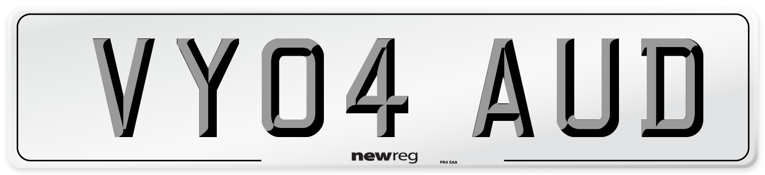 VY04 AUD Number Plate from New Reg